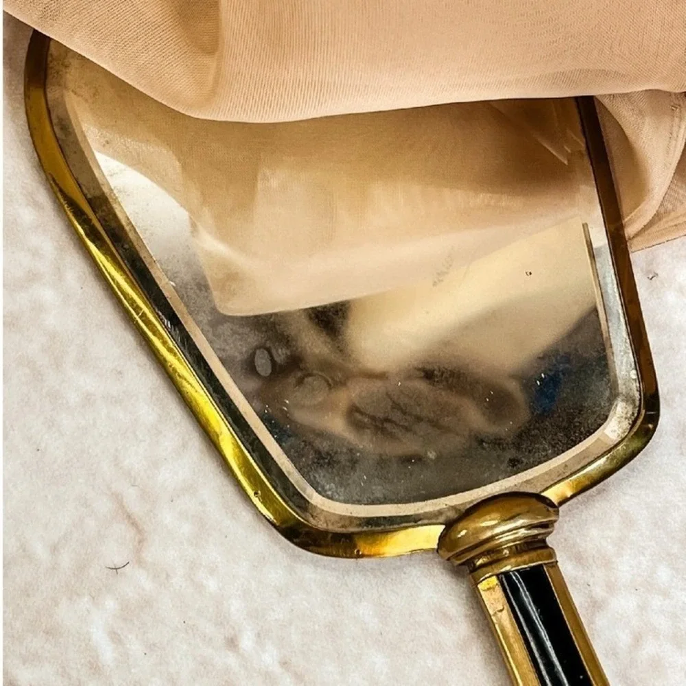 Black‎ and Gold Hand Mirror